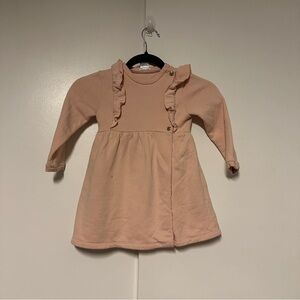 Chloé pink knit snap button ruffle girls Dress Size 3